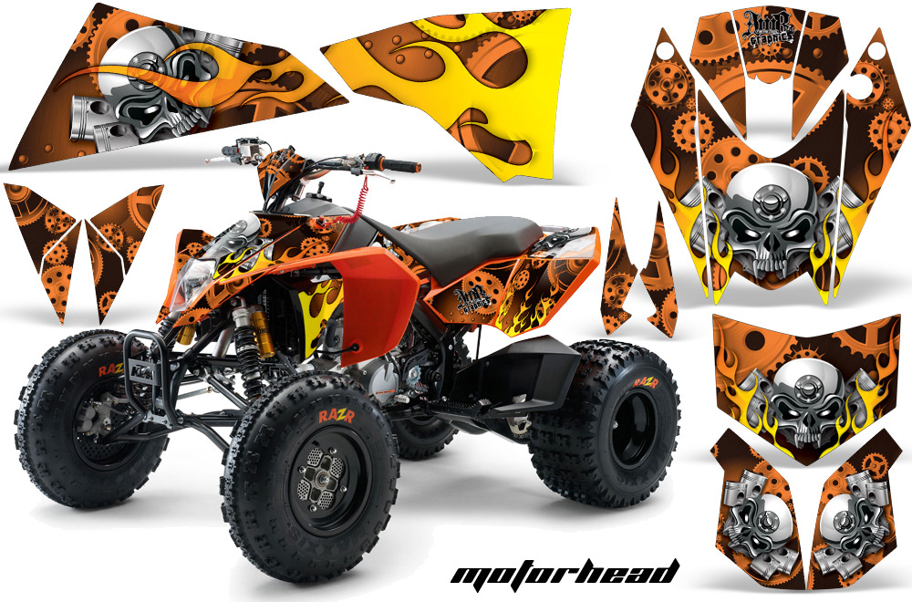 KTM 525 XC 08 Graphics Kit Motorhead Orange